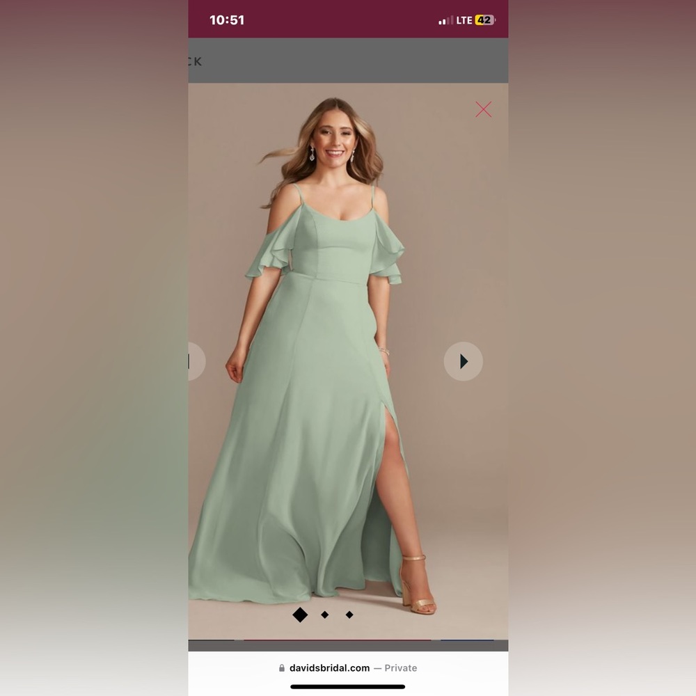 David’s bridal “celebrate” dress wedding formal unaltered size 6